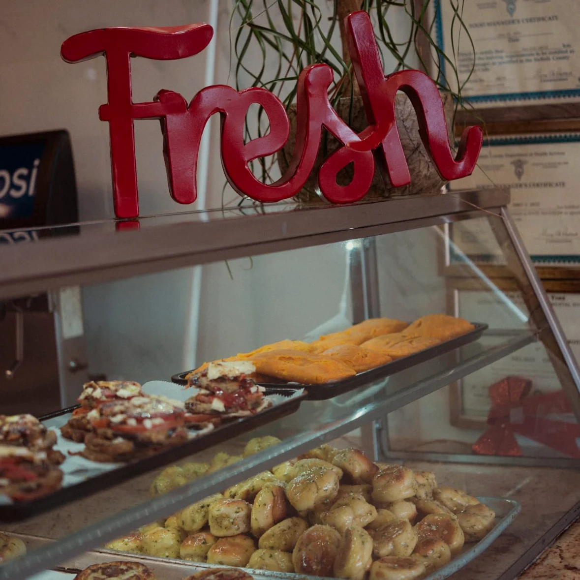 Fresh food at the counter